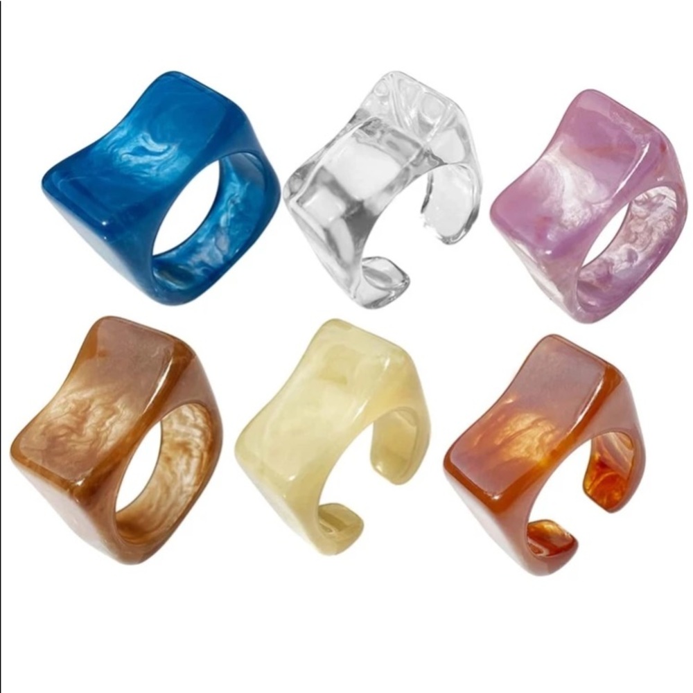 ❤️ Single Chunky Oversized 90s Swirl Pattern Ring
